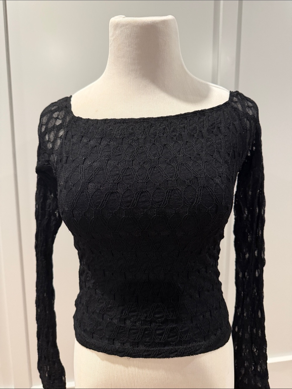 Motel Rocks Black Scoop Neck Top